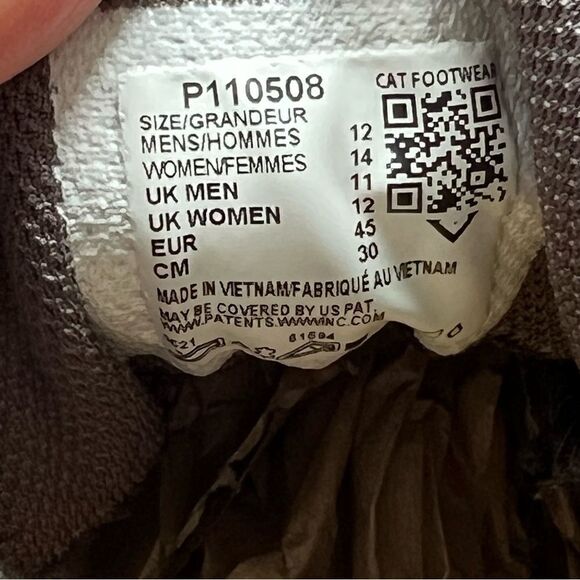 Black Caterpillar Code Hex Utility Unisex Leather Shoe Sneakers Grey P110508 - Picture 10 of 12